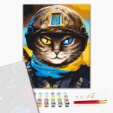 Преміум картина за номерами - Котик Захисник ©Маріанна Пащук