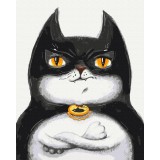 Премиум картина по номерам - Котик Бетмэн ©Марианна Пащук