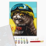 Картина за номерами "Котик напрямком для корабля ©Маріанна Пащук" PBS53250 40×50 см