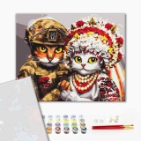 Преміум картина за номерами - Весілля хоробрих  котиків ©Маріанна Пащук