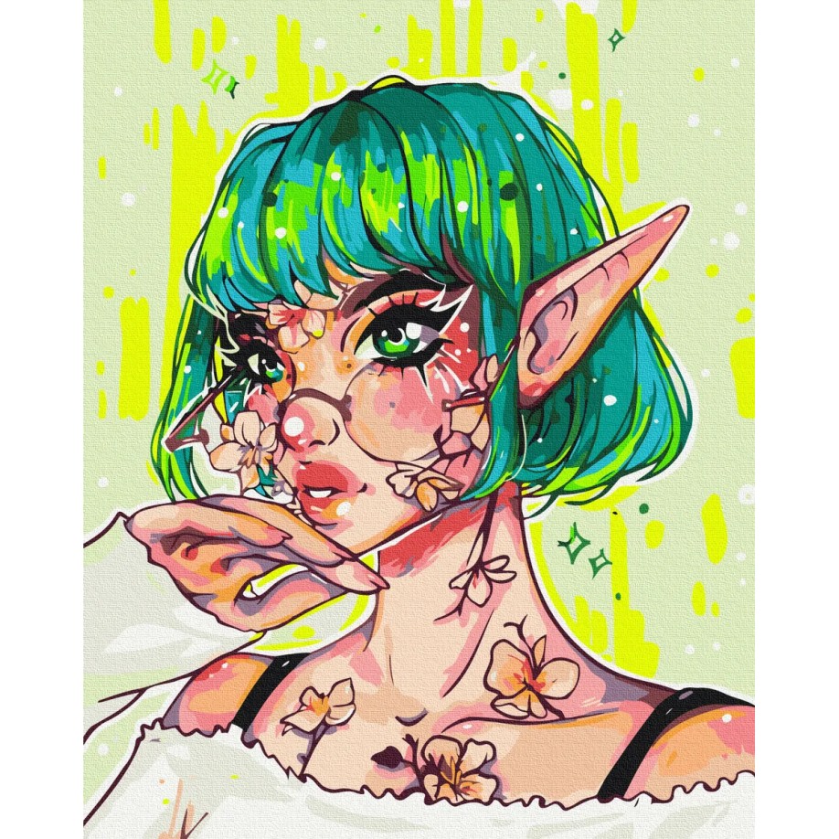 Картина за номерами "Сучасна Ельфійка @nila_art_art" PBS53388 40×50 см