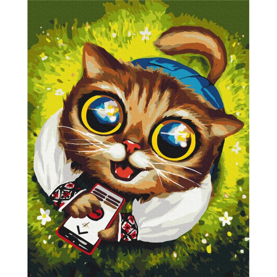 Картина за номерами "Котик з ППО © Маріанна Пащук" PBS53418 40×50 см