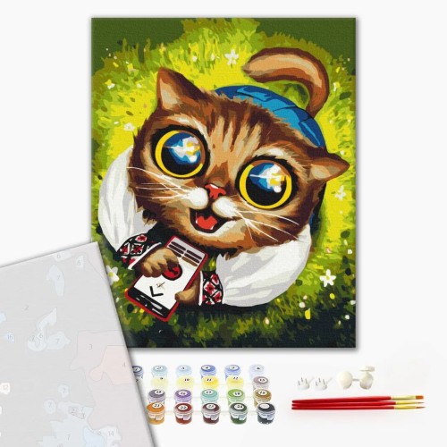 Картина за номерами "Котик з ППО © Маріанна Пащук" PBS53418 40×50 см