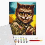 Преміум картина за номерами - Котик Головнокомандувач ©Маріанна Пащук