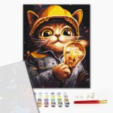 Преміум картина за номерами - Котик Енергетик ©Маріанна Пащук