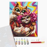 Премиум картина по номерам - Февральские котики ©Марианна Пащук