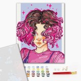 Премиум картина по номерам - Яркие локоны @nila_art_art