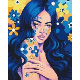 Картина за номерами "Дівчина індиго © Поліна Скурихіна" PBS53734 40×50 см