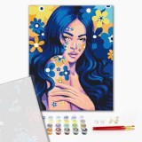Картина за номерами "Дівчина індиго © Поліна Скурихіна" PBS53734 40×50 см
