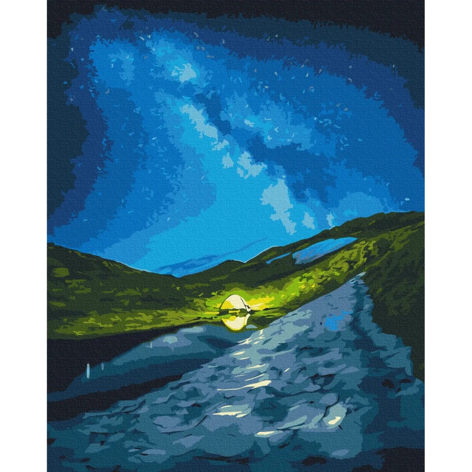 Картина за номерами "Кемпінг під зірками © Roksolana Baran" PBS53751 40×50 см