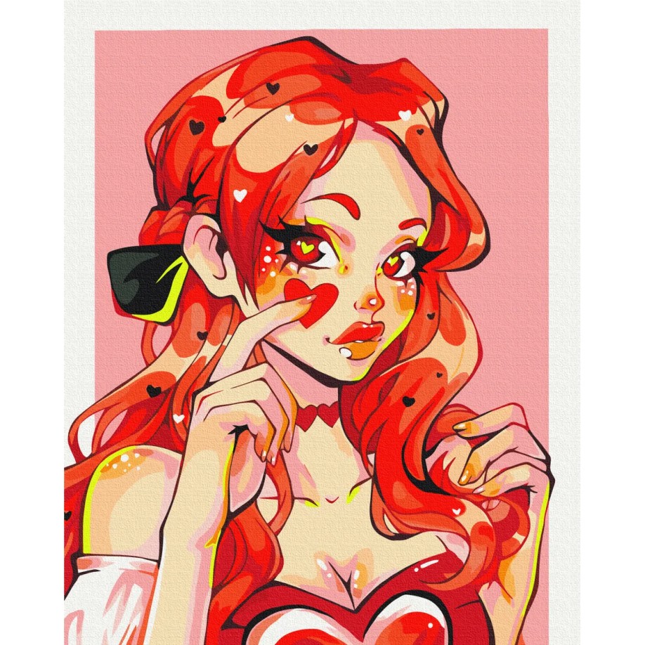 Картина за номерами "Валентинка @ nila_art_art" PBS53901 40×50 см