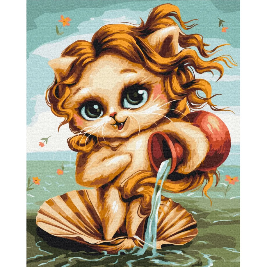 Картина за номерами "Котик Водолій © Маріанна Пащук" PBS53912 40×50 см