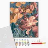 Картина за номерами "Стилізована матіола. Диптих 1 © Yana Biluhina" PBS53925 40×50 см