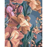 Картина за номерами "Стилізована матіола. Диптих 2 © Yana Biluhina" PBS53926 40×50 см