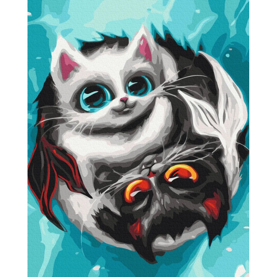 Картина за номерами "Котики Риби © Маріанна Пащук" PBS53971 40×50 см