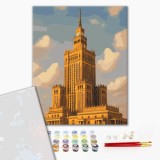 Преміум картина за номерами - Палац культури і науки у Варшаві