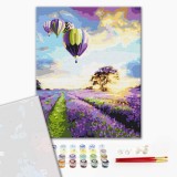 Преміум картина за номерами - Політ над лавандовим полем