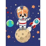 Картина за номерами "Коргі в космосі" PKBS0099 30×40 см