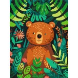 Картина за номерами "Ведмедик в джунглях" PKBS0158 30×40 см