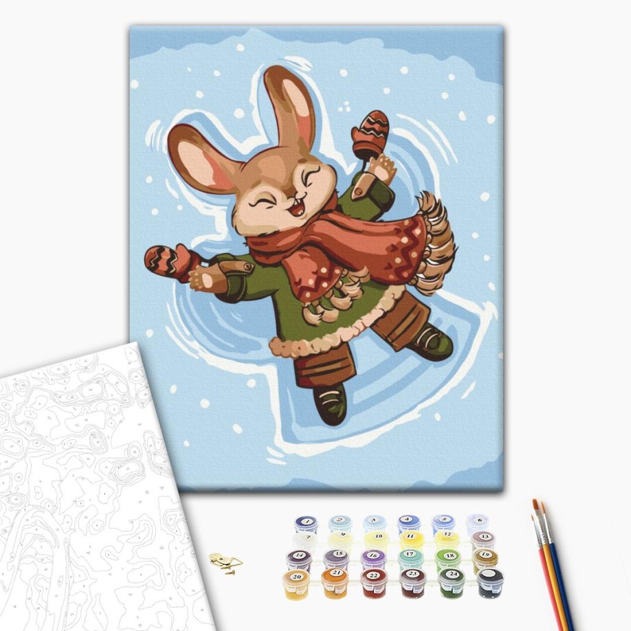 Картина по номерам - Сніговий зайчик © Olena Lazarenko