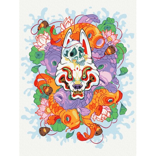 Картина за номерами - Kitsune © Христина Тужук