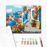 Картина за номерами - Літо Санторіні