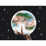 Картина за номерами - Планета в руках людини