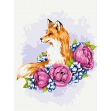 Картина за номерами - Квіткова лисиця © Anna Kulyk