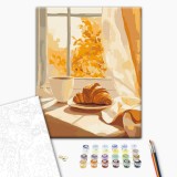 Картина за номерами - Круасан і кава