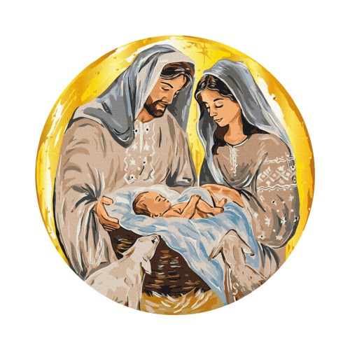 Картина за номерами - Родина Вифлеєму © Каріна Зіміна
