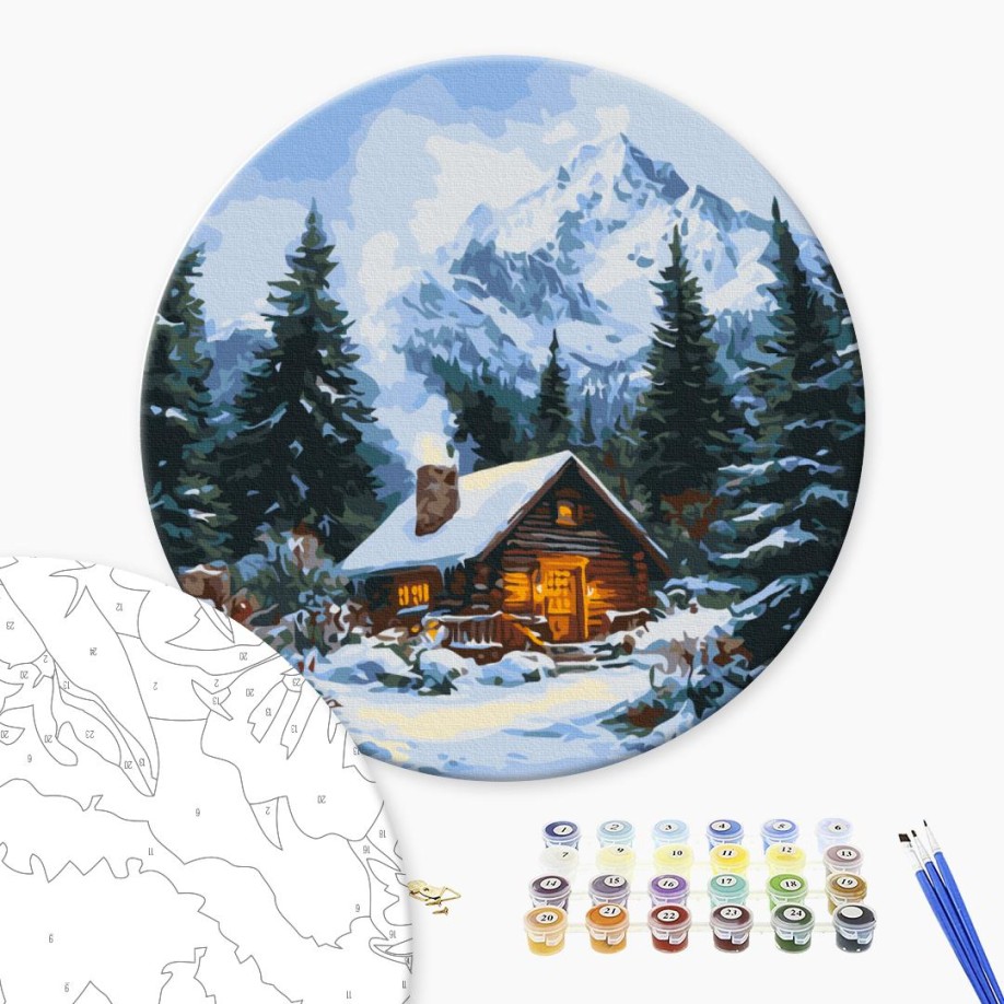 Картина за номерами - Казкова хатинка в лісі