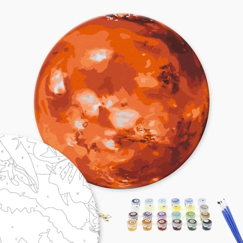 Картина за номерами "Марс photo by NASA (Розмір L)" RC00105 ⌀40 см