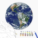 Картина за номерами "Земля photo by NASA (Розмір L)" RC00106 ⌀40 см