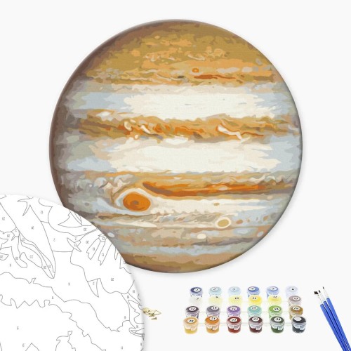 Картина за номерами "Юпітер photo by NASA (Розмір L)" RC00107 ⌀40 см