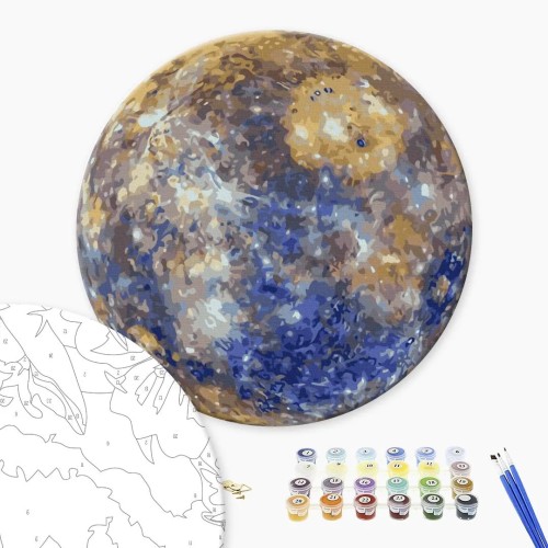 Картина за номерами "Меркурій photo by NASA (Розмір L)" RC00108 ⌀40 см