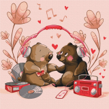 Картина за номерами "Мелодія кохання @artdi.ua" SBS016 40×40 см