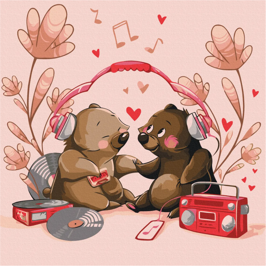 Картина за номерами "Мелодія кохання @artdi.ua" SBS016 40×40 см