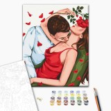 Картина за номерами "Поцілунок троянди © Alla Berezovska" SBS036 40×40 см