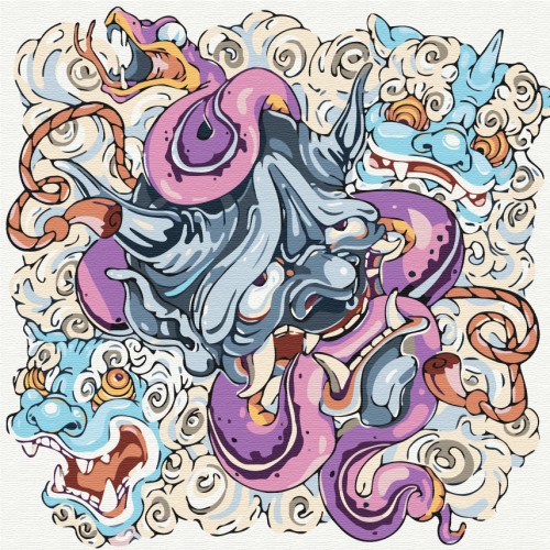 Картина за номерами - Hannya © Христина Тужук